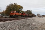 BNSF 7426 & 8400 work hard as they try to gain speed with 128 coal loads behind them